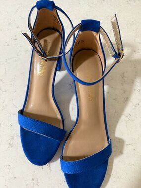 DREAM PAIRS Women's Chunk Low Heel Pump Sandals
